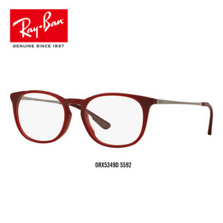 RayBan 雷朋光学镜架男女款全框舒适近视镜框0RX5349D 5592酒红色镜框 尺寸53