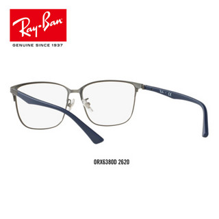 RayBan雷朋光学镜架男女款方形金属半框简约舒适近视镜框0RX6380D 2620枪色镜框 尺寸58