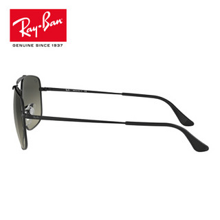 RayBan雷朋太阳镜男款方形双梁渐变镜片潮流墨镜0RB3560 可定制 002_71黑色镜框绿色渐变镜片 尺寸58