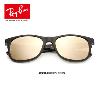 RayBan雷朋儿童太阳眼镜男女孩舒适潮酷彩膜反光镜0RJ9062S 70132Y_黑色镜框古铜色反光镜片 尺寸48