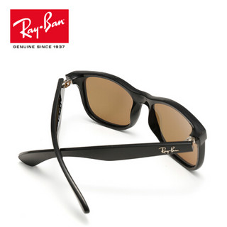 RayBan雷朋儿童太阳眼镜男女孩舒适潮酷彩膜反光镜0RJ9062S 70132Y_黑色镜框古铜色反光镜片 尺寸48