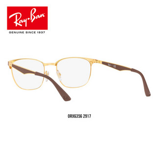 RayBan 雷朋光学镜架男女方形金属舒适近视镜框0RX6356 2917玳瑁色镜框 【定制单拍不发，镜片需另拍】尺寸52