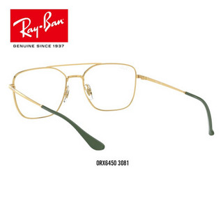 RayBan雷朋2020春季光学镜架男女款时尚文艺近视镜框0RX6450 3081金色镜框尺寸56 尺寸56