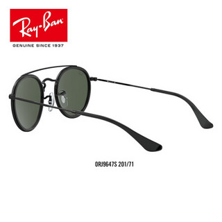 RayBan雷朋2020春季新款太阳镜儿童款时尚潮流潘托斯墨镜0RJ9647S 201/71黑色镜框绿色镜片尺寸46 尺寸46