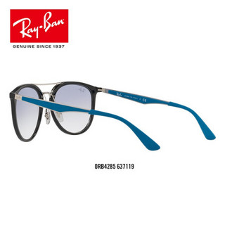 RayBan 雷朋太阳镜男款方形渐变镜片潮流时尚0RB4285 可定制 637119黑色镜框蓝色渐变镜片 尺寸55