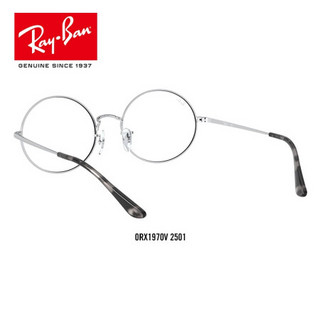 RayBan雷朋2020春季光学镜架男女款复古文艺圆形近视镜框0RX1970V 2501银色镜框尺寸54 尺寸54