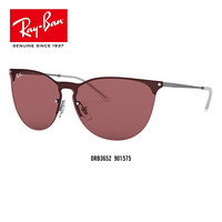 RayBan雷朋夏季新品太阳镜男女款时尚潮流前卫墨镜0RB3652 901575橡胶青铜色镜框深紫色镜片 尺寸41