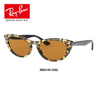 RayBan 雷朋太阳眼镜男女款猫眼潮流舒适0RB4314N 12483L 玳瑁色镜框黄色镜片 尺寸54