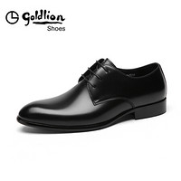 goldlion 金利来 男鞋休闲鞋正装商务时尚舒适皮鞋51502036701A-黑色-40码