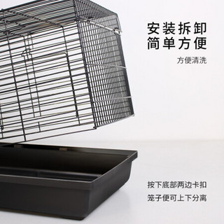 憨憨宠 仓鼠笼 仓鼠用品仓鼠笼子大别墅套餐基础笼 松鼠龙猫金丝熊笼子仓鼠窝饲养笼玩具 黑色 超值套装仓鼠笼