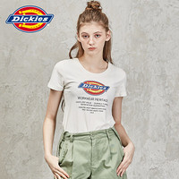 Dickies 情侣款Logo印花短袖T恤 夏季休闲短袖上衣TEE DK000402 白色 L