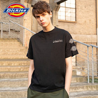 Dickies 20春夏两袖LOGO印花短袖T恤 男式棉舒适休闲短Tee DK007422 黑色 M