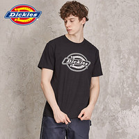 Dickieslogo印花短Tee 男式夏季短袖T恤DK006274 黑色 S/165