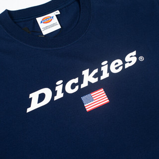 DickesT恤 男式短袖 logo徽章设计印花短袖T恤 潮牌时尚短袖 DK006568 海军蓝 S
