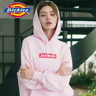 Dickies 情侣款box印花连帽卫衣男女同款套头卫衣上衣卫衣男 男装 DK007061 浅粉色 M