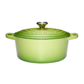 LE CREUSET 酷彩 法国酷彩Le Creuset纯铸铁圆形煲汤炖汤锅海鲜锅 24cm 棕榈绿