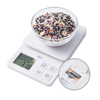 展艺 厨房秤电池款 厨房家用烘焙小型0.1g精准电子称称重烘焙工具白色