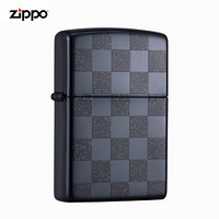 美国进口之宝（ZIPPO）防风煤油打火机不含油 方格-黑色 品牌直供原装正版