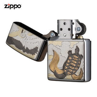 ZIPPO 之宝 防风煤油打火机不含油 ZBT-5-26j 鹤龟 送男女友生日礼物礼品