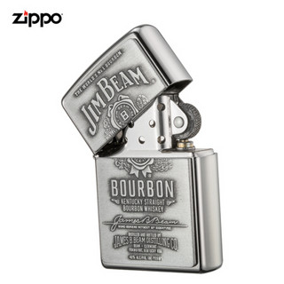 美国进口 之宝（zippo） 防风煤油打火机不含油 250JB.928 占边之锡徽章 - 镜面镀铬 品牌直供原装正版