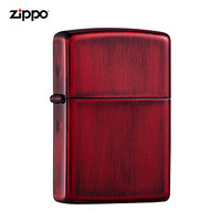 美国进口之宝（ZIPPO）防风煤油打火机不含油 做旧粉漆-红色 品牌直供原装正版