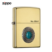 ZIPPO M-49823-158 麦花绿松石 防风煤油打火机 金色