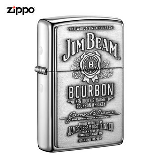 美国进口 之宝（zippo） 防风煤油打火机不含油 250JB.928 占边之锡徽章 - 镜面镀铬 品牌直供原装正版