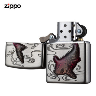 美国进口之宝（ZIPPO）防风煤油打火机不含油 锦鲤 品牌直供原装正版