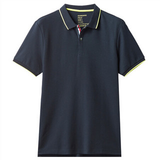 佐丹奴（Giordano） POLO衫 男Polo衫2020年红白蓝撞色珠地布polo短袖01010392  97海军蓝色 加大码