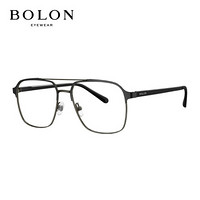 BOLON暴龙近视眼镜2020年眼镜框金属双梁潮流眼镜架BJ7151 B10-深枪/砂黑色