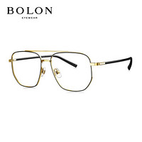 BOLON暴龙眼镜2020光学镜近视眼镜架王俊凯同款眼镜框BJ7150 B12-金色面画黑