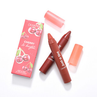 卡拉泡泡（Colourpop）蜡笔滋润口红套盒小众品牌平价女学生款黄皮素颜显白colorpop唇膏笔 CHERRY&BRIGHT（车厘子）