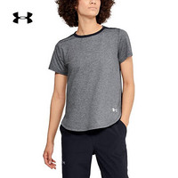 安德玛官方UA Crossback女子运动短袖T恤Under Armour1355702 黑色001 M