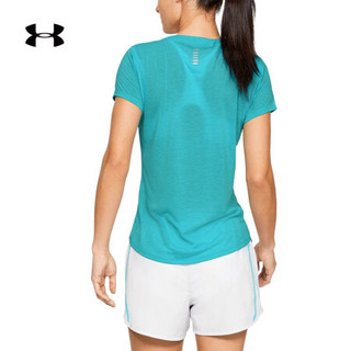 安德玛官方UA Streaker女子运动短袖T恤Under Armour1341520 绿色400 XS