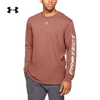 安德玛官方UA PTH运动长袖T恤男女同款Under Armour1351642 红色226 男码M/女码L