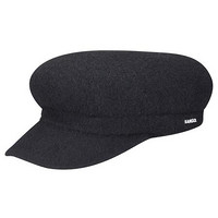 Kangol袋鼠鸭舌帽男女同款渔夫帽平顶帽纯色秋冬款K3124HT-1 Black L