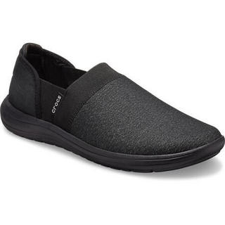 CROCS卡骆驰女鞋平底鞋一脚蹬懒人鞋205804 Black / Black 10