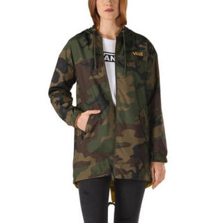 vans范斯外套女长款拉链迷彩双面雨衣外套3941072 Os Woodland Camo Large