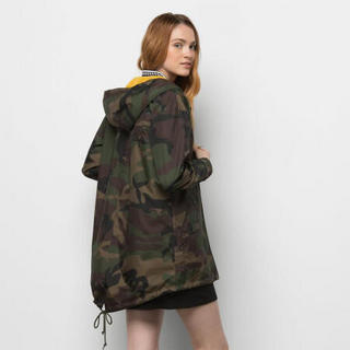 vans范斯外套女长款拉链迷彩双面雨衣外套3941072 Os Woodland Camo Large