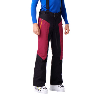RUNNING RIVER 极限 防风防水男双板可拆卸背带拼接色滑雪裤O7498N 绿色568 XL