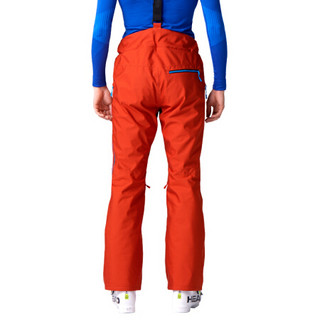 Running river奔流极限 新款男士防水透气保暖双板专业款可拆卸背带滑雪裤O7496N 红色180 S/46