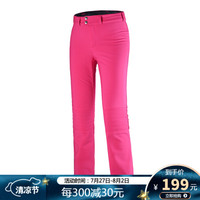 Running river奔流极限 新款春装女式户外保暖防风软壳裤新品P7511N 粉色332 L/40
