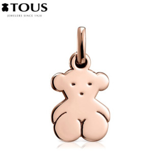 tous桃丝熊银镀18k玫瑰金小熊吊坠女时尚甜心甜美615904881送女友礼物