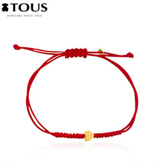 TOUS 桃丝熊 24Ｋ金手链编织手绳