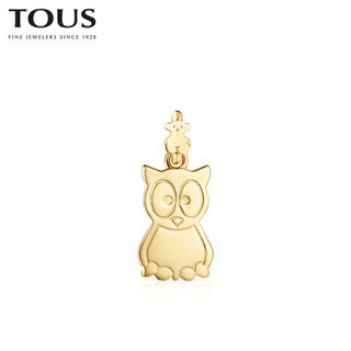 TOUS/桃丝熊吊坠女 猫头鹰可爱ins风首饰女 925银饰品 018114590 金色