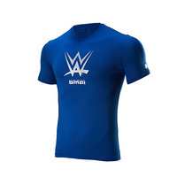 【WWE联名】必迈（bmai）跑步紧身短袖19新夏季男轻薄透气联名款速干跑步运动T恤马拉松t恤速干衣 美国蓝 XL