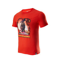 【WWE联名】必迈（bmai）跑步文化短袖19新款夏季男士透气半袖圆领休闲运动T恤 狂热红 L