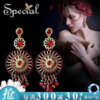 SPECIAL欧美S925银针镂空流苏异域风耳饰女耳坠耳环耳钉耳针无耳洞耳夹西部小城礼物2020新 耳钉