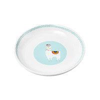 伊丽猫碗 狗碗宠物盆猫食盆饮水陶瓷盘 蓝色可爱羊驼
