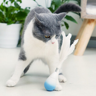 Pidan 猫玩具逗猫棒 水滴不倒翁宠物逗猫玩具 蓝色